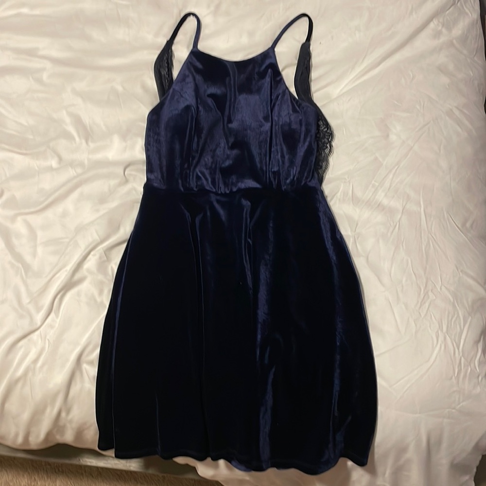 Super pretty young teen navy dress